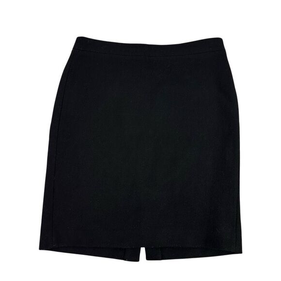 J Crew size 8 Mercantile Black Pencil Skirt Wool Blend - Picture 1 of 8